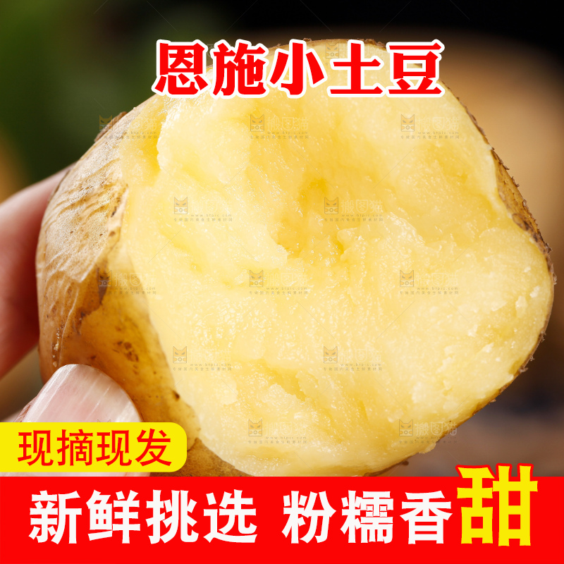 手里拿着迷你小土豆
