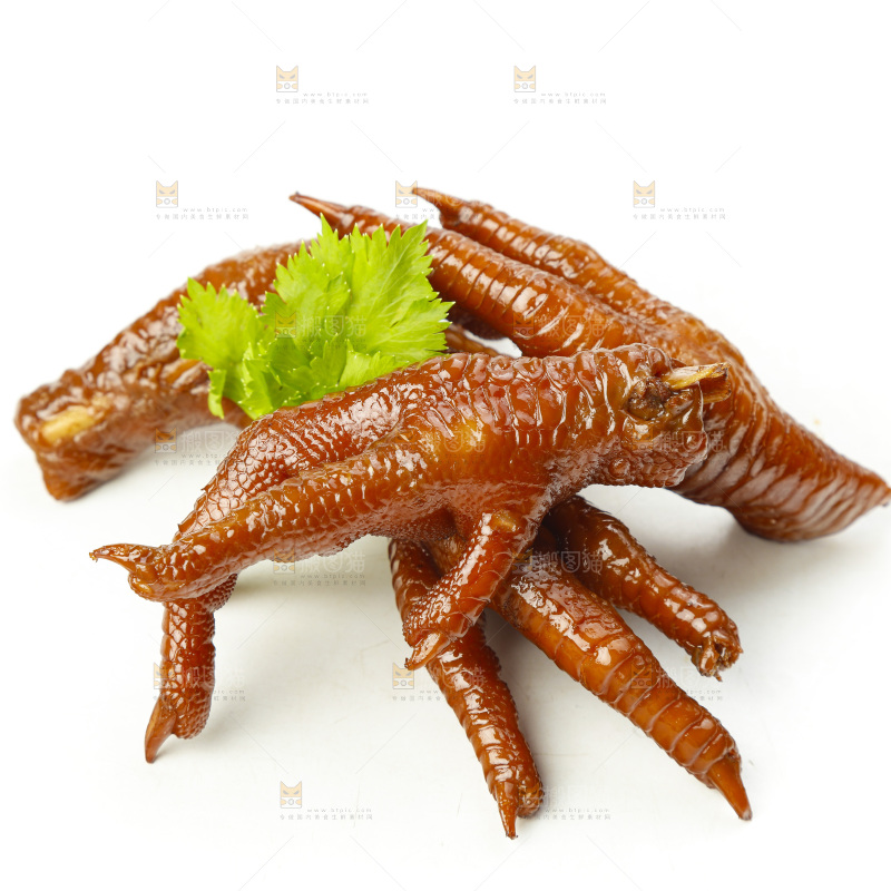白底上的秘制鸡爪