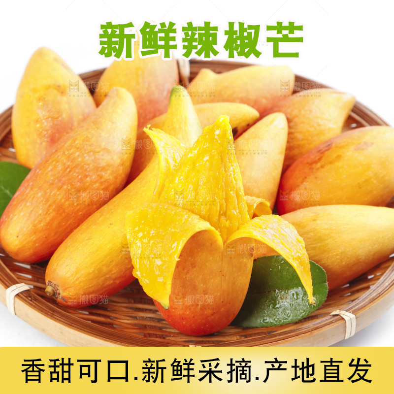 白底上放着海南辣椒芒
