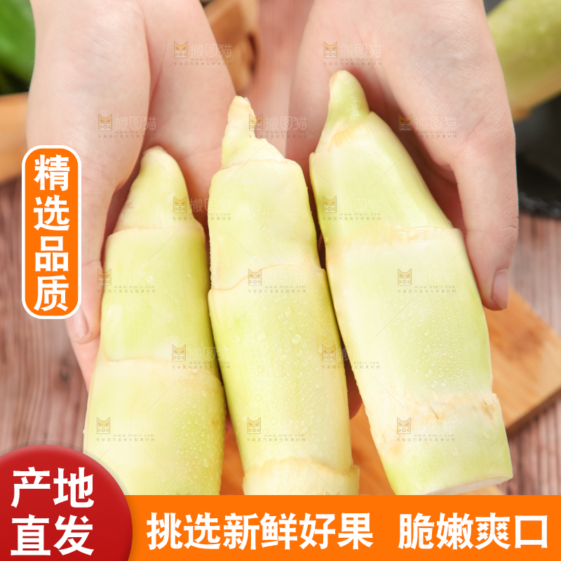 手里拿着湖北新鲜茭白