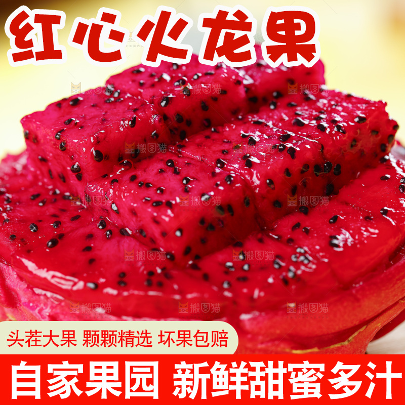 木板上的广西金都一号火龙果