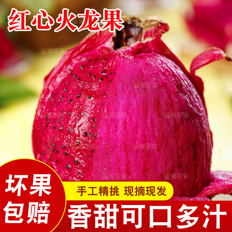 木板上的广西金都一号火龙果