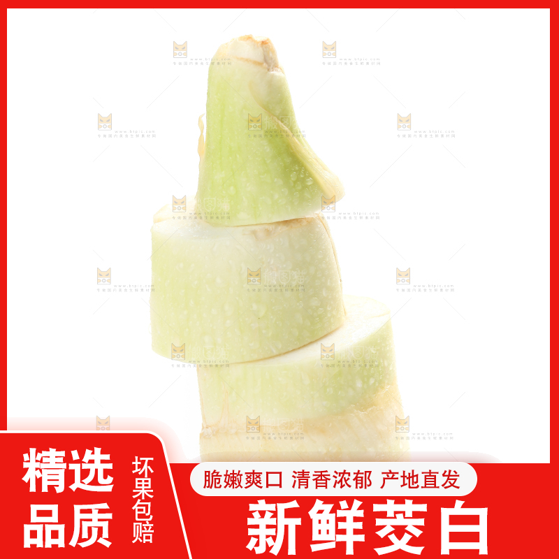 白底上的茭白