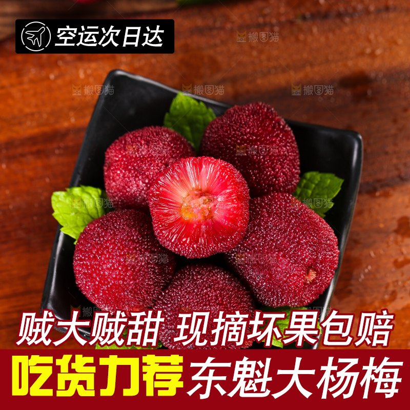 碟子里的仙居杨梅