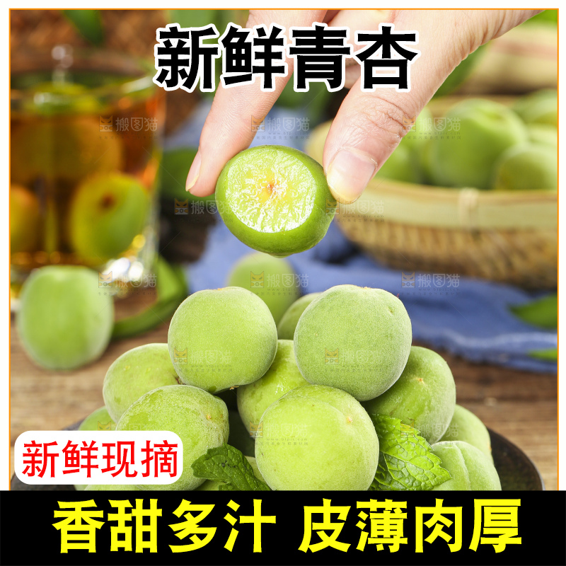 手里拿着脆酸青杏