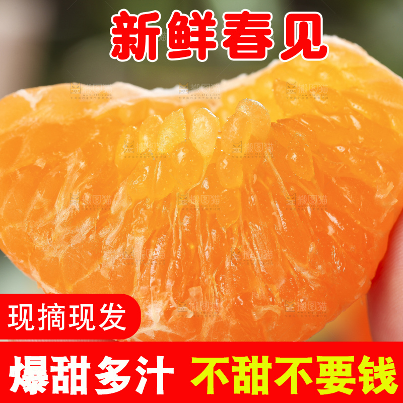 手里拿着春见果肉