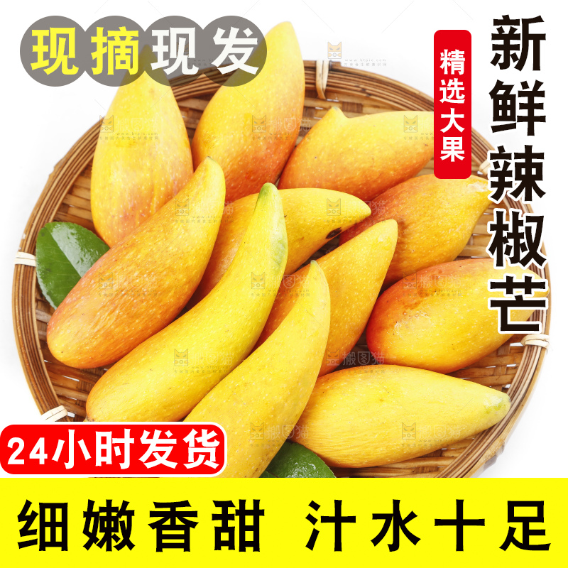 白底上放着海南辣椒芒