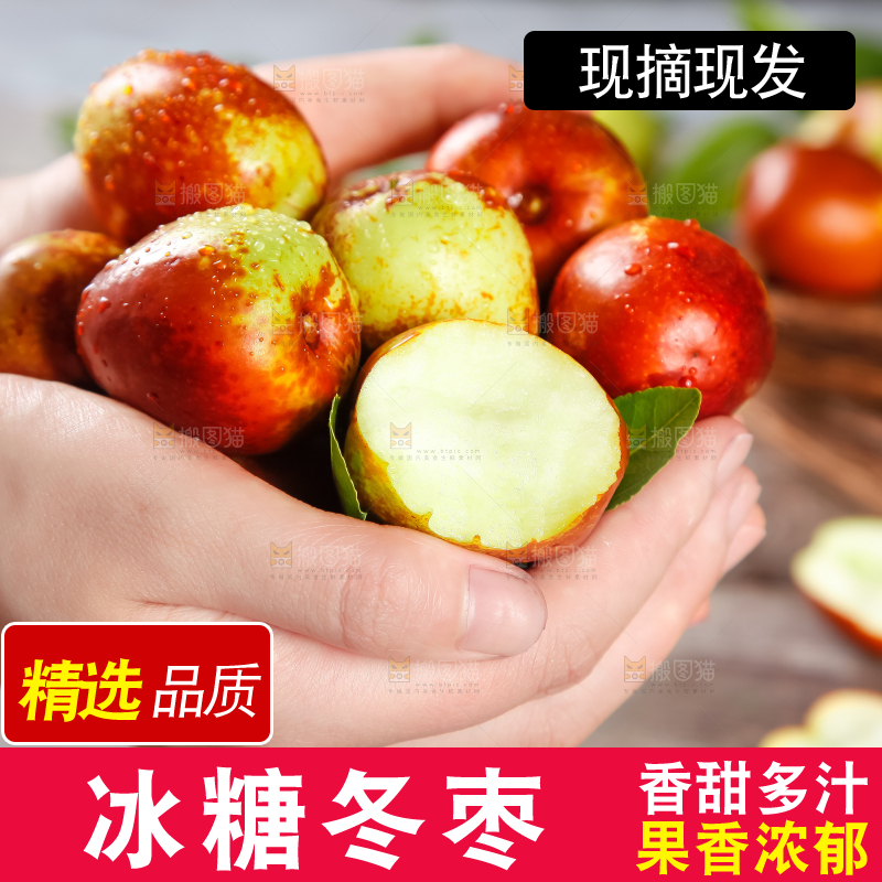 手里拿着沾化冬枣