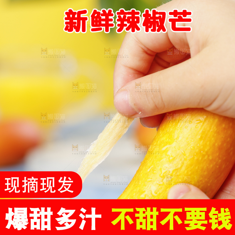 蓝底上的海南辣椒芒
