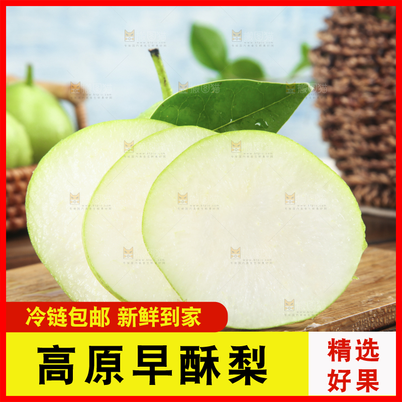 木底上摆放着陕西早酥梨