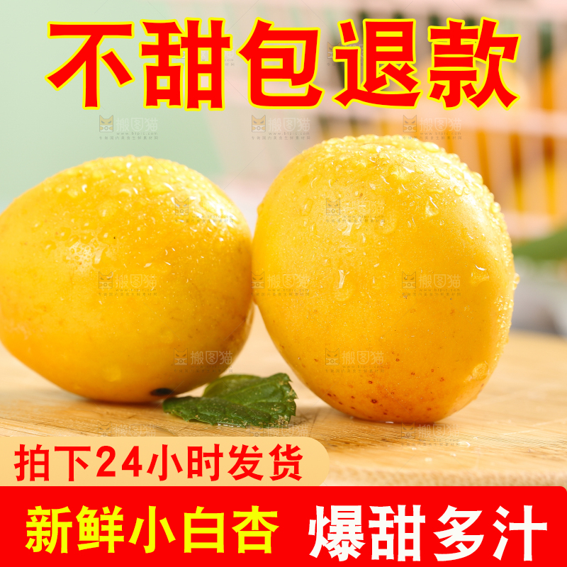木板上摆放着小白杏