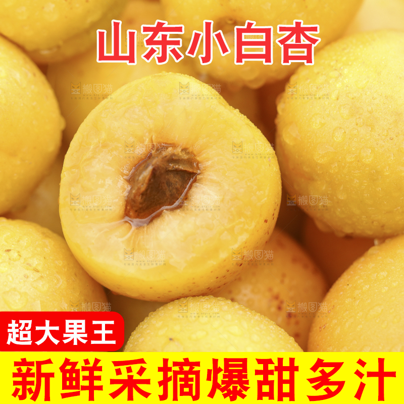堆放着一堆的小白杏