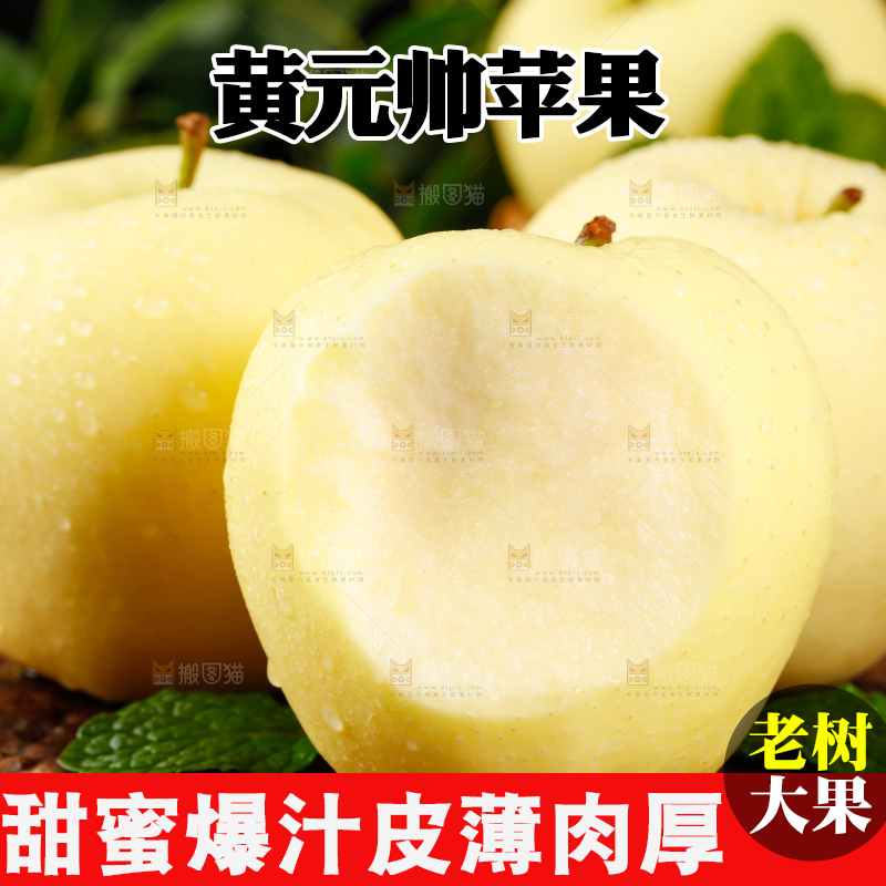 木底上的天水黄元帅苹果