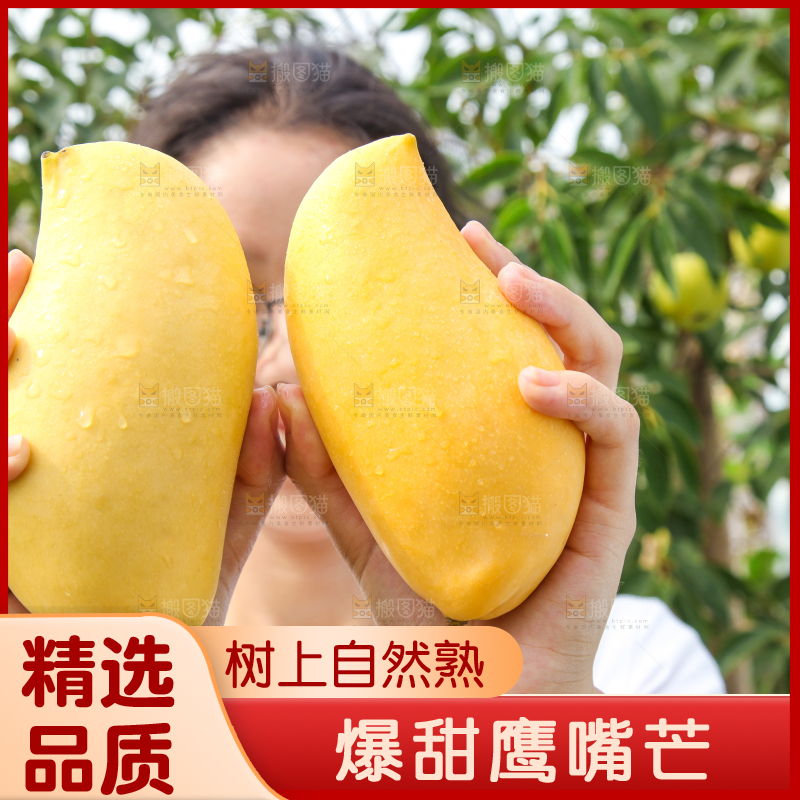 手里拿着芒果