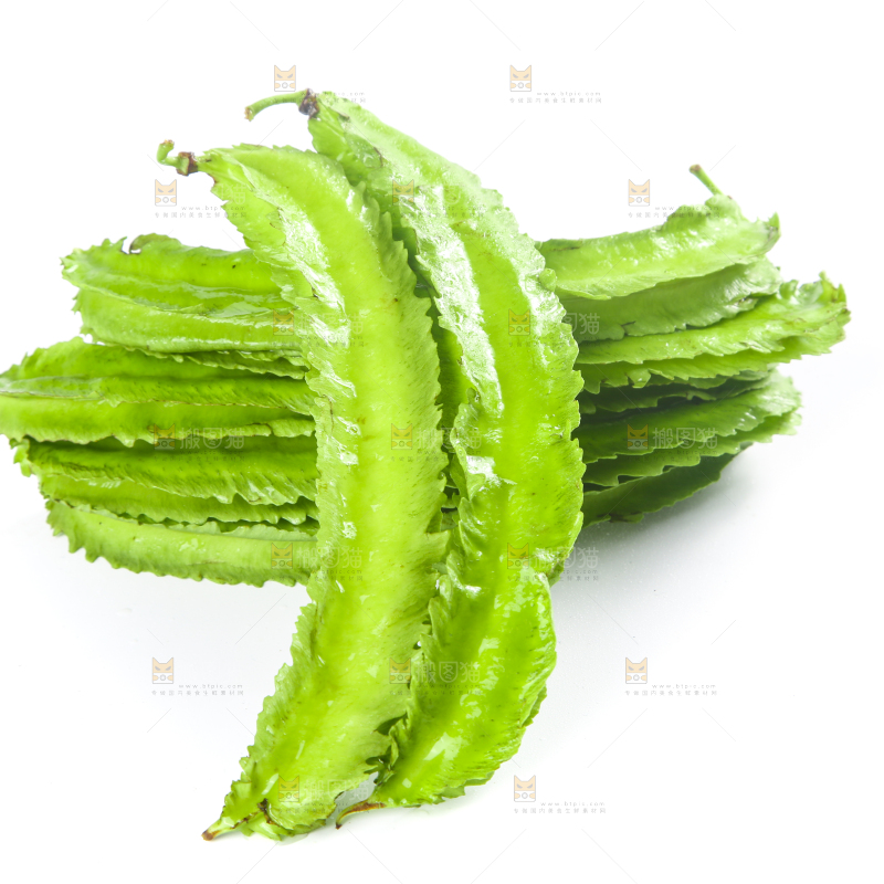 白底上摆放着四棱豆