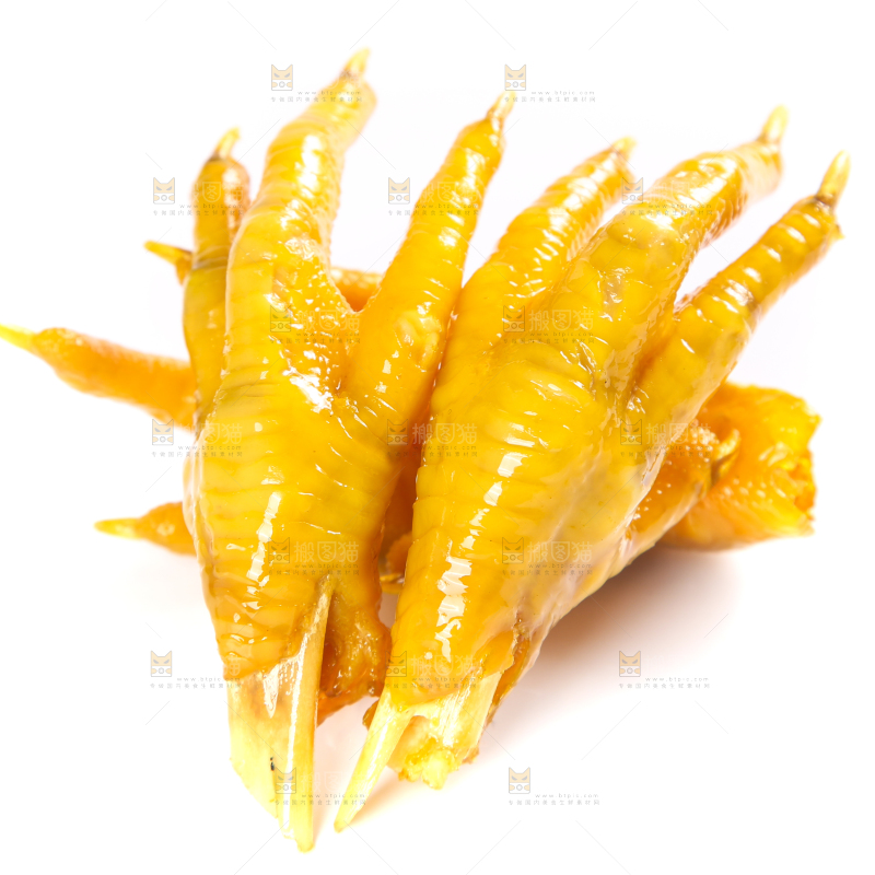 白底上摆放着盐焗凤爪