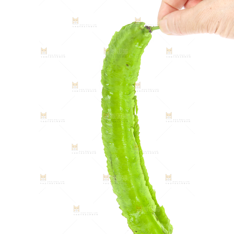 手里拿着四角豆