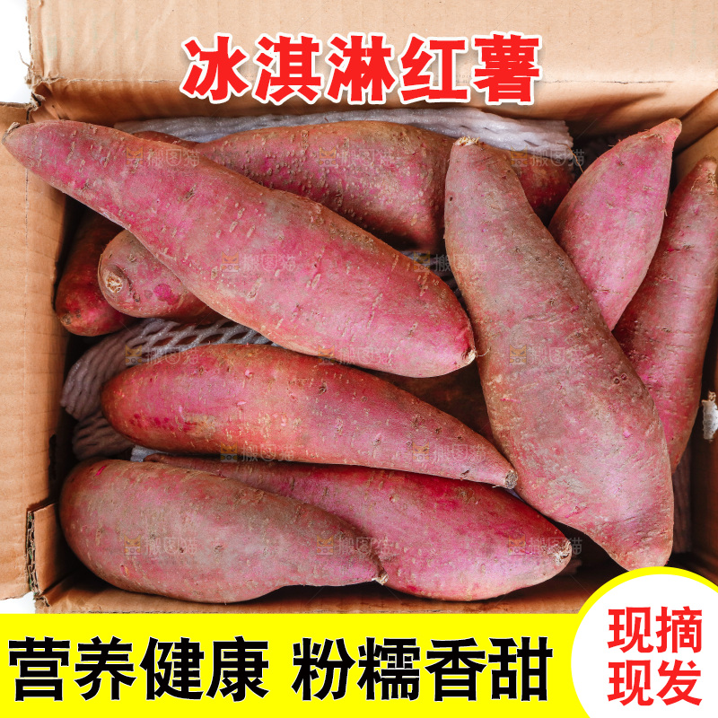 纸箱里装着番薯