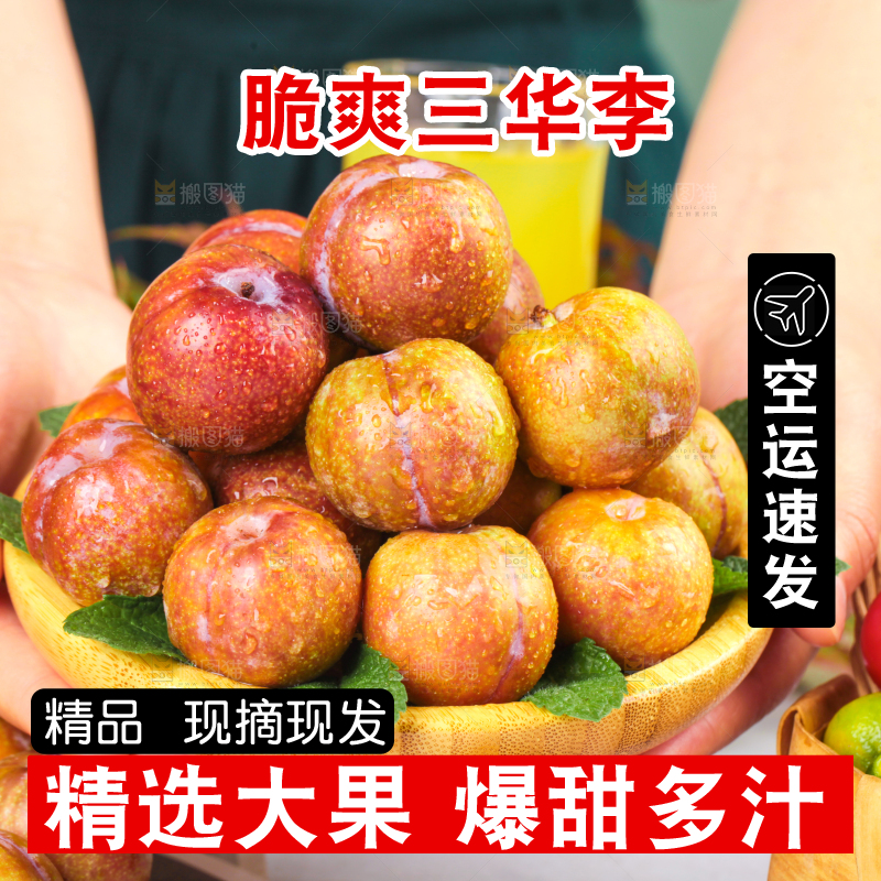 红肉三华李主图