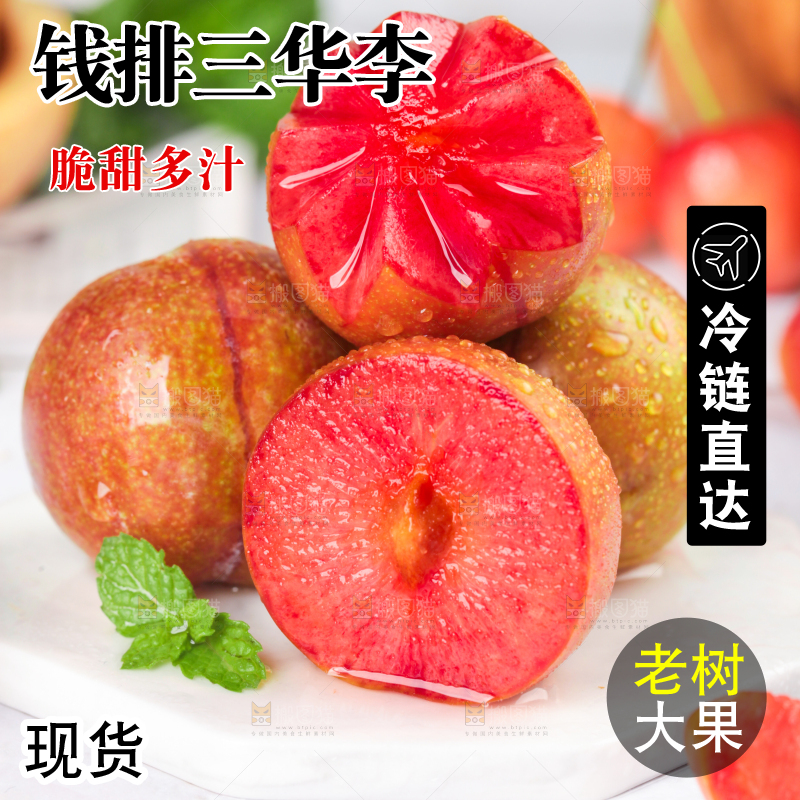 红肉三华李主图