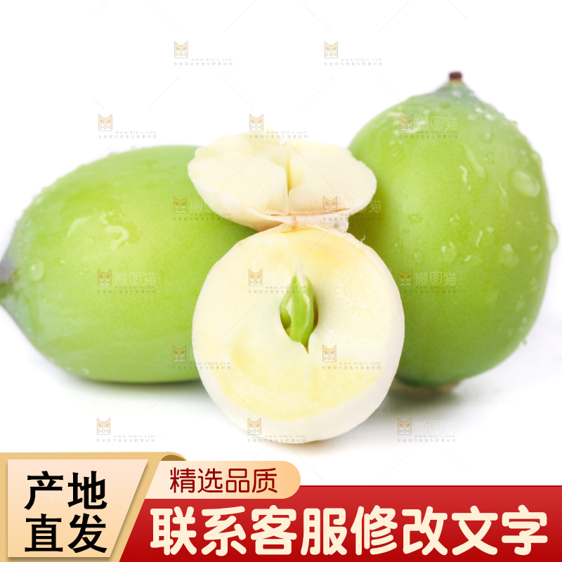 白底上摆放着嫩莲子