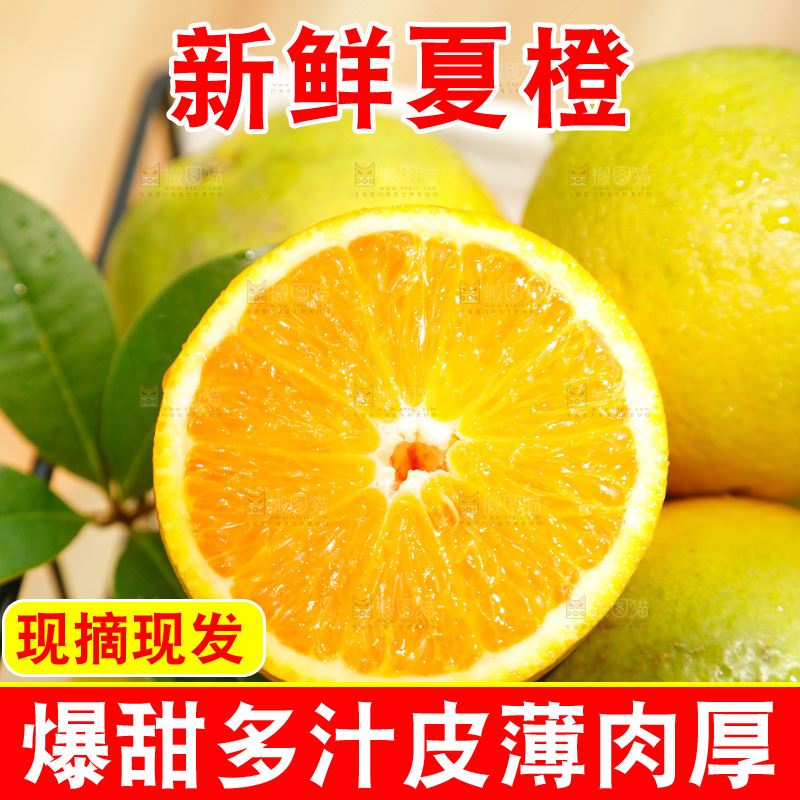 篮子里装着夏橙