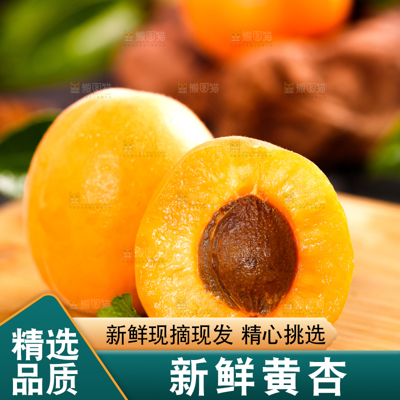 木底上摆放着烟台杏子