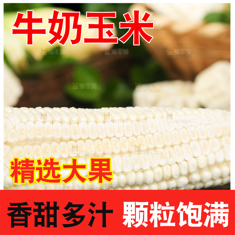 深底上放着漳州牛奶玉米