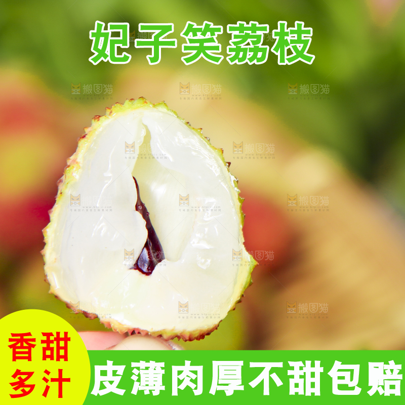 手里拿着妃子笑荔枝