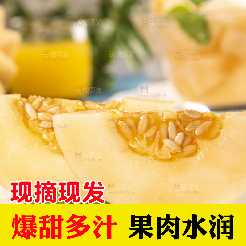 浅底上摆放着东方蜜甜瓜