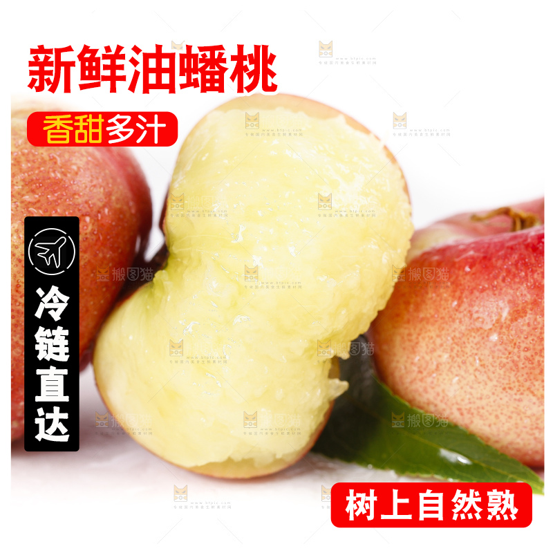 白底上的纽扣油蟠桃