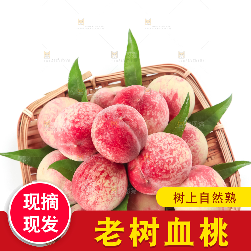 篮子里装着胭脂血桃