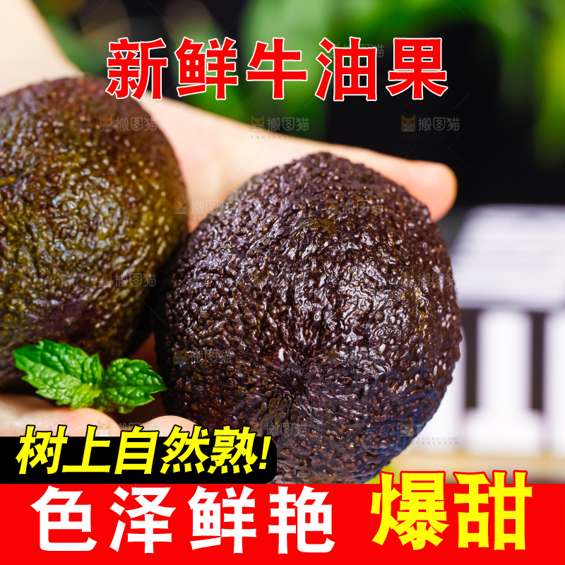 手里拿着秘鲁牛油果
