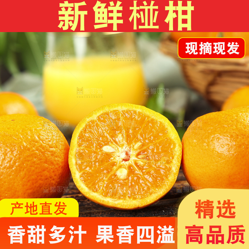 竹底上的新鲜芦柑