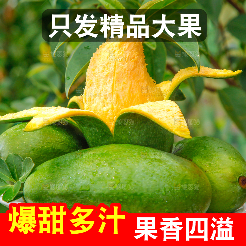 手里端着一盘新鲜芒果