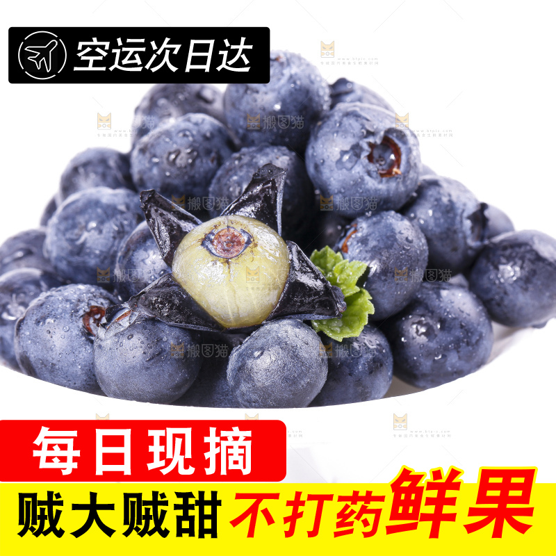 碟子里装着蓝莓果