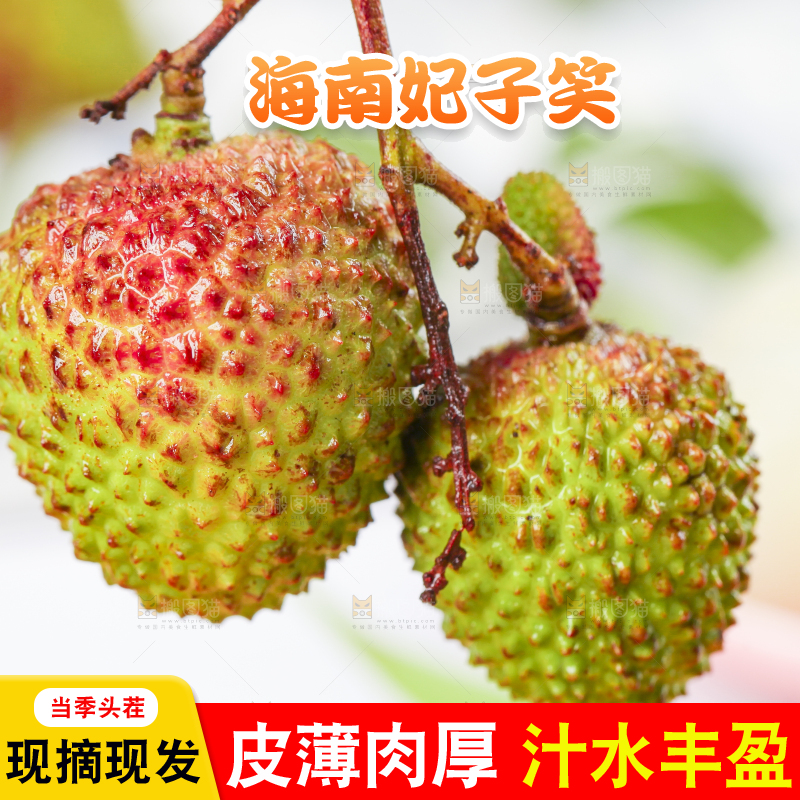 手里拿着妃子笑荔枝