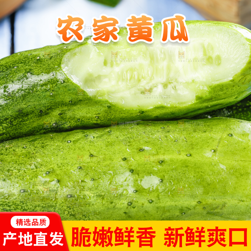 碟子里放着新鲜黄瓜