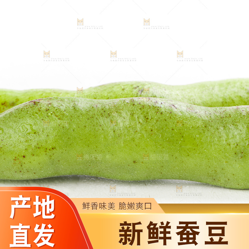 白底上摆放着生蚕豆
