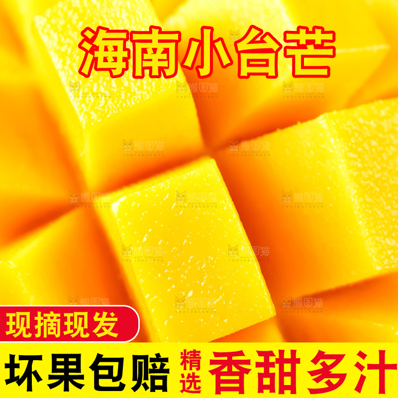 木底上摆放着海南台农芒果