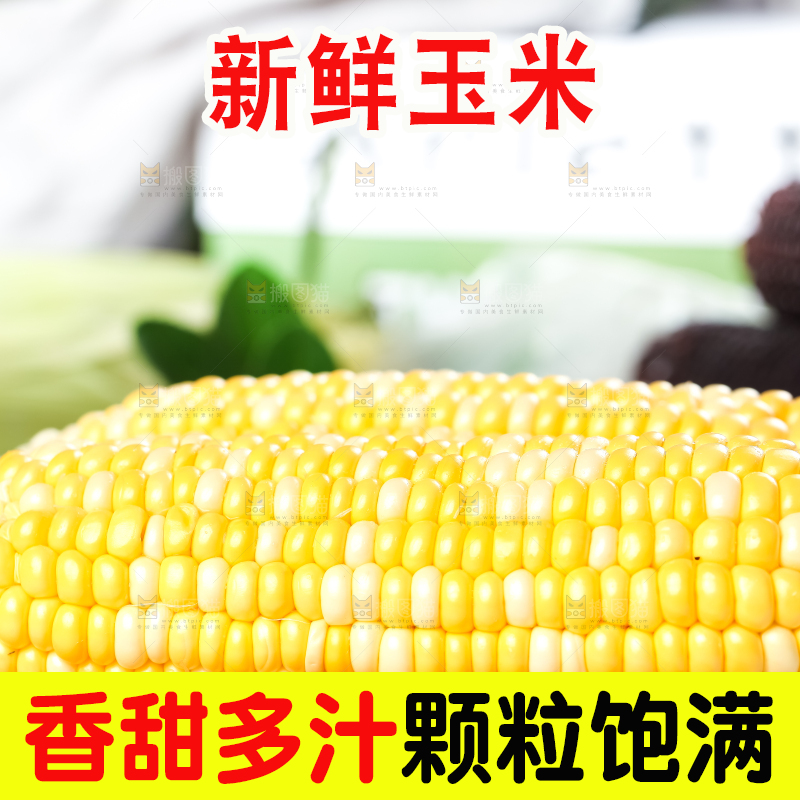 木底上放着黄玉米