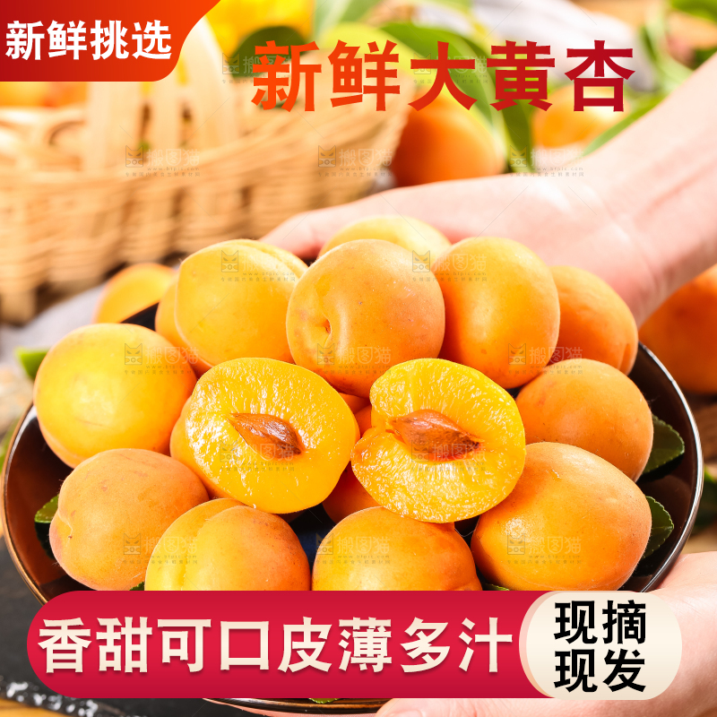 手里端着杏子