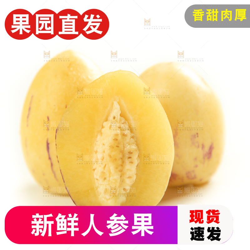 白底上摆放着沙漠人参果