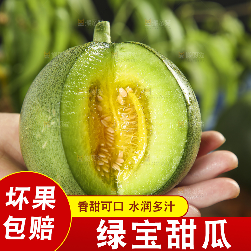 手里拿着绿宝石瓜