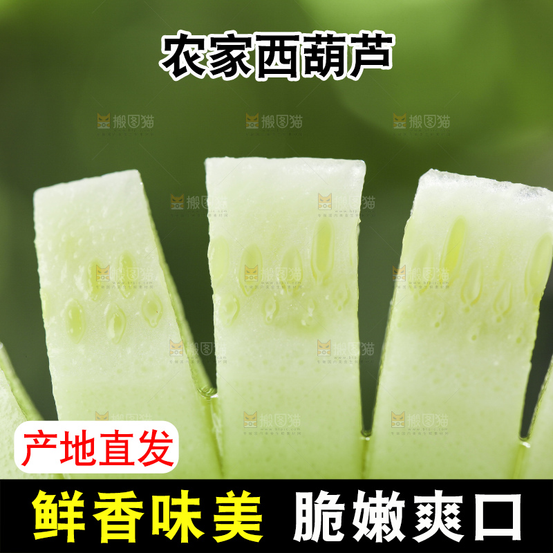 手里拿着茭瓜