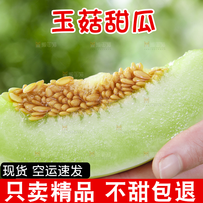 手里拿着玉菇香瓜