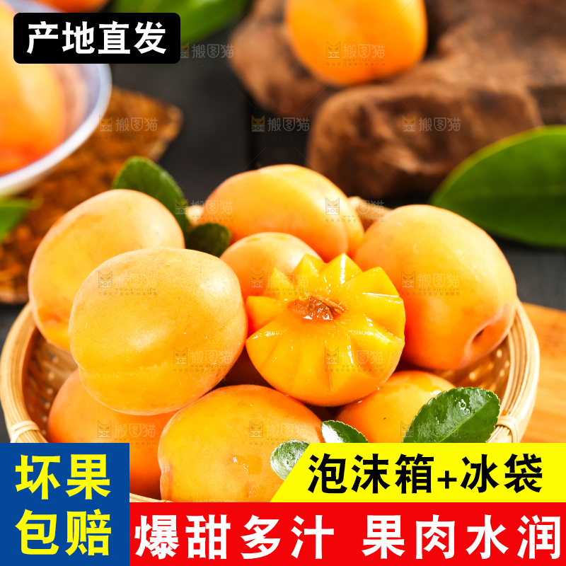 篮子里装着杏子
