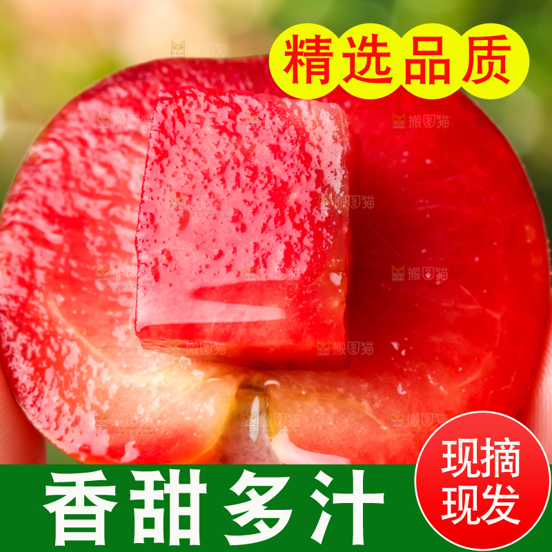 手里拿着红心三华李