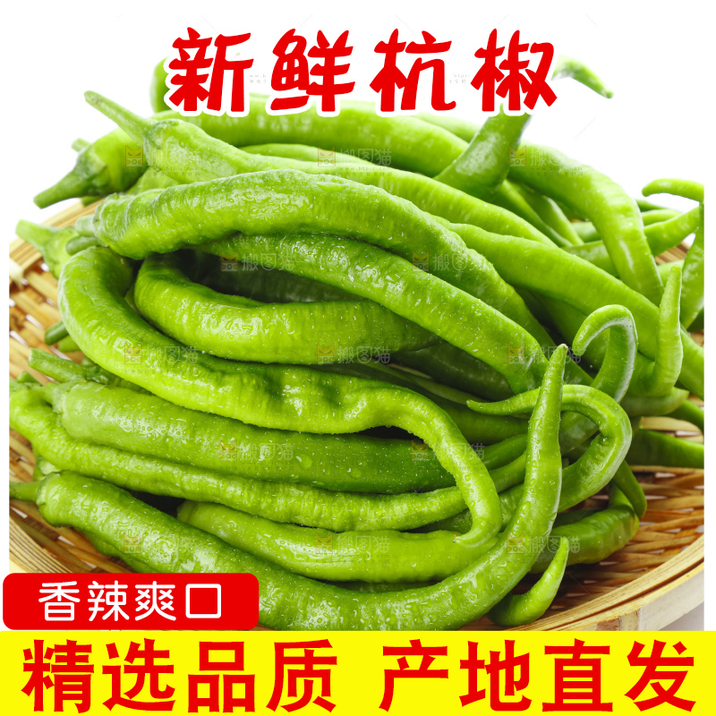 篮子里装着杭椒