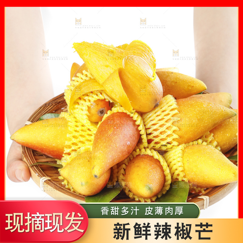 白底上放着海南辣椒芒